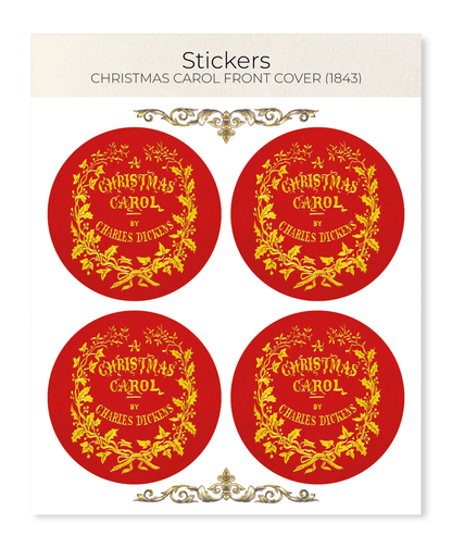 Ezen - Christmas Carol Front Cover (1843) - Sticker Set