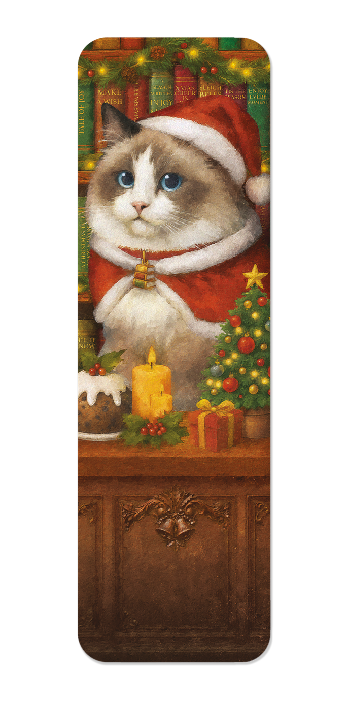 Ezen - Christmas Classic Cat - Bookmark - Front