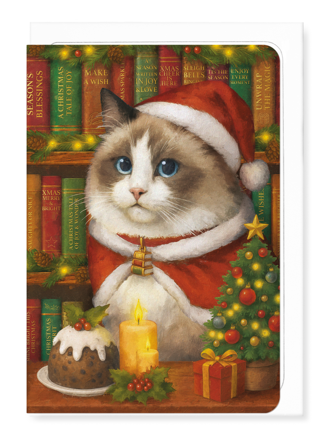 Ezen - Christmas Classic Cat - Greeting Card - Front