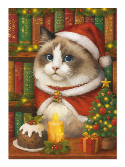 Ezen - Christmas Classic Cat - Postcard - Front