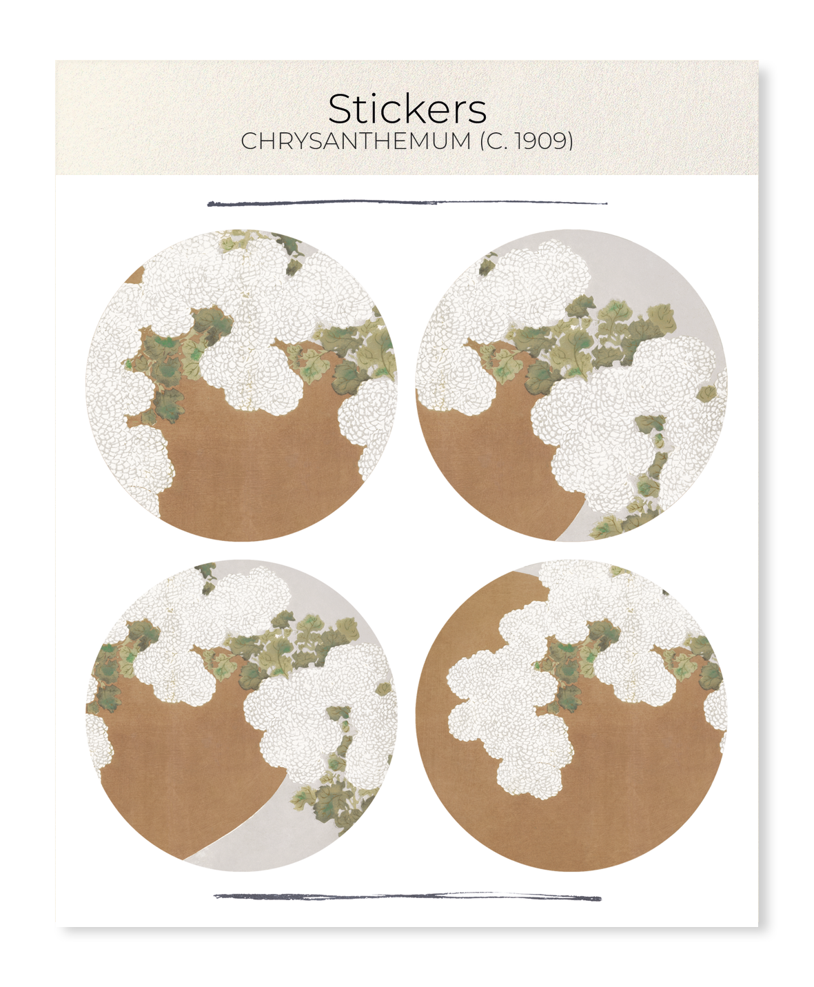 Ezen - Chrysanthemum (c. 1909) - Sticker Set