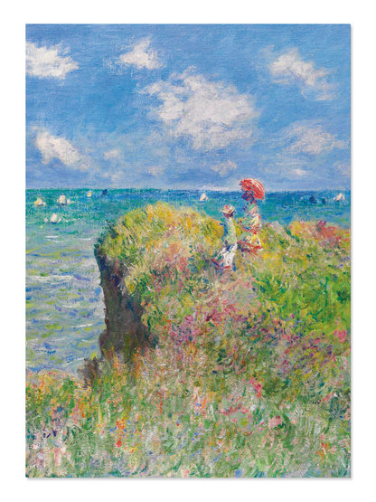 Ezen - Cliff walk at pourville (1882) - Postcard - Front