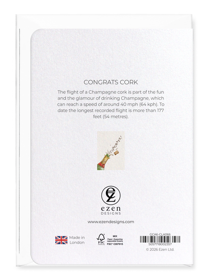 Ezen - Congrats cork - Greeting Card - Back