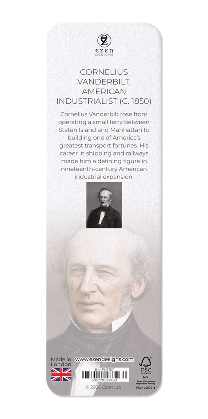 Ezen - Cornelius Vanderbilt, American Industrialist (c. 1850) - Bookmark - Back