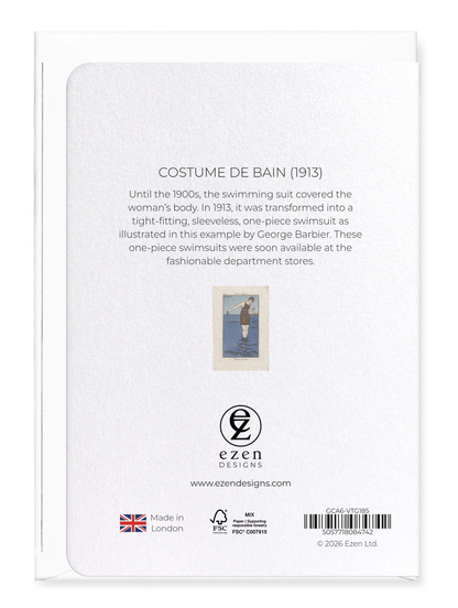 Ezen - Costume de Bain (1913) - Greeting Card - Back