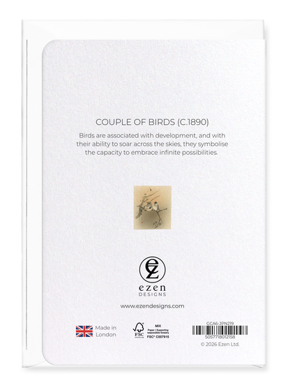 Ezen - Couple of birds (c.1890) - Greeting Card - Back