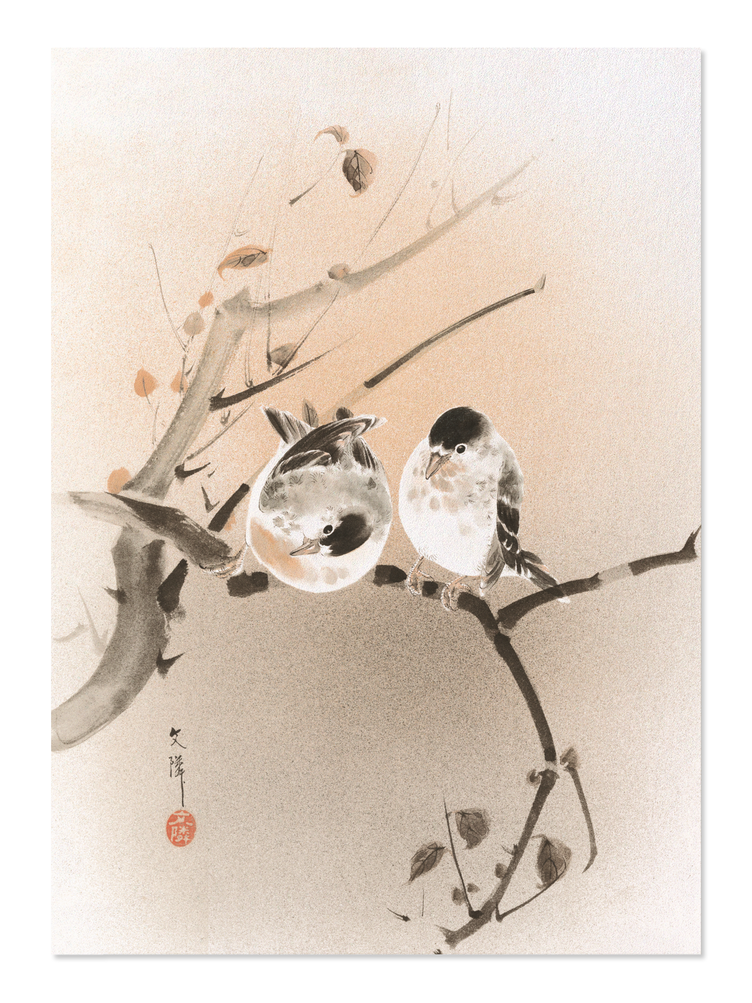 Ezen - Couple of birds (c.1890) - Postcard - Front