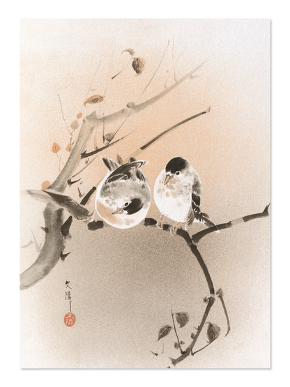 Ezen - Couple of birds (c.1890) - Postcard - Front