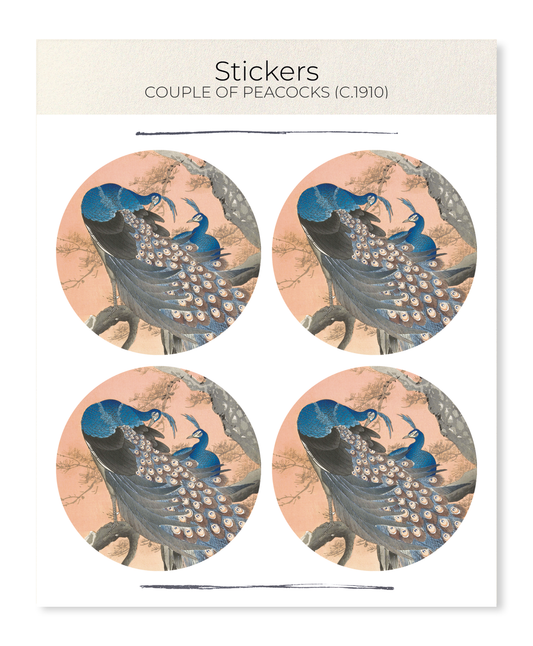 Ezen - Couple of peacocks (C.1910) - Sticker Set