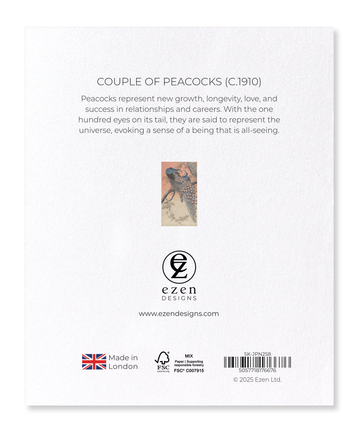 Ezen - Couple of peacocks (C.1910) - Sticker Set