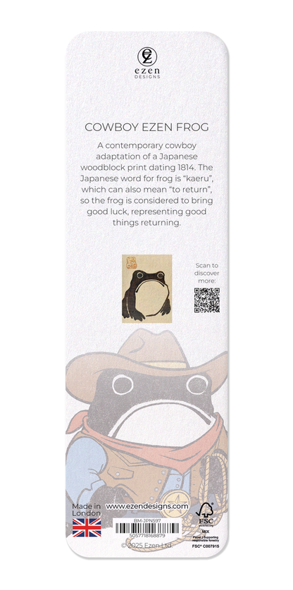 Ezen - Cowboy Ezen Frog - Bookmark - Back