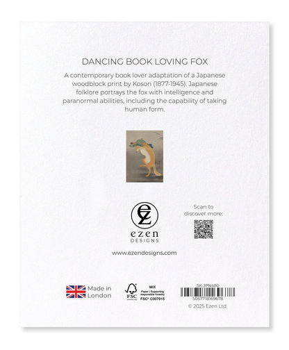 Ezen - Dancing Book loving fox - Sticker Set