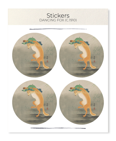 Ezen - Dancing fox (c.1910) - Sticker Set