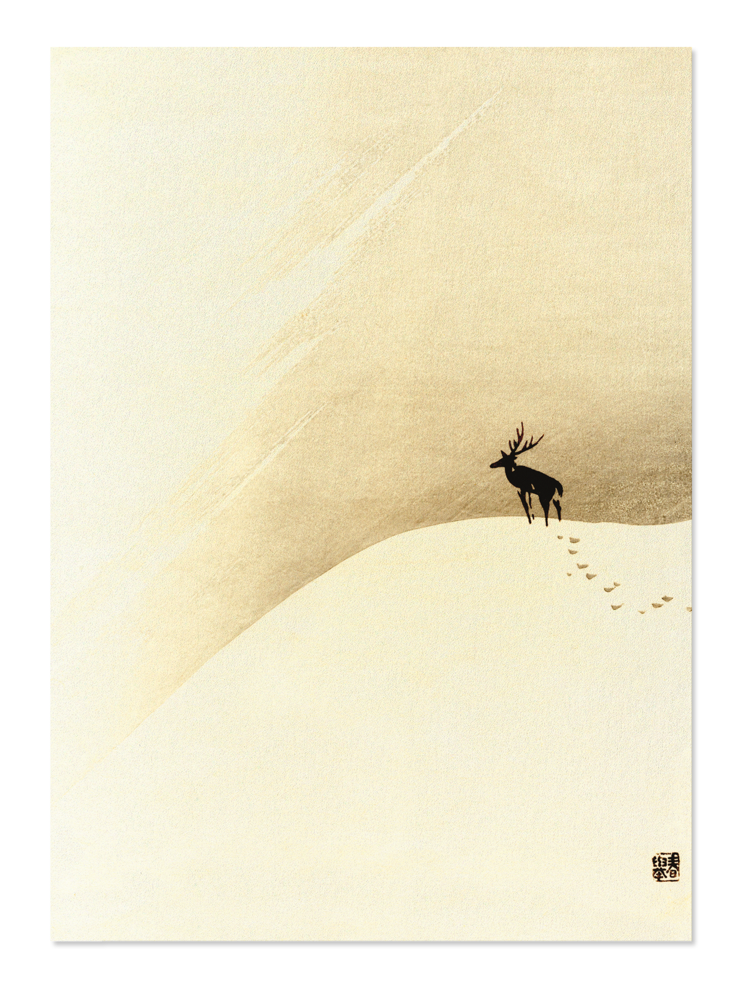 Ezen - Deer on mountain (c.1890) - Postcard - Front