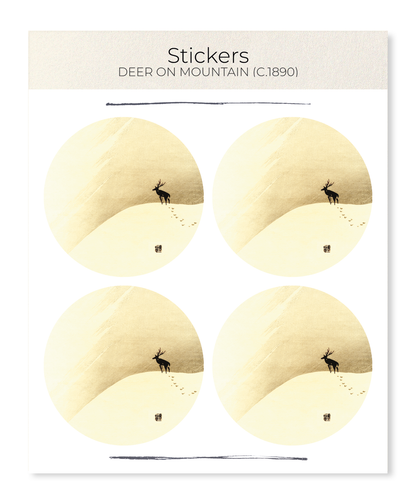 Ezen - Deer on mountain (c.1890) - Sticker Set