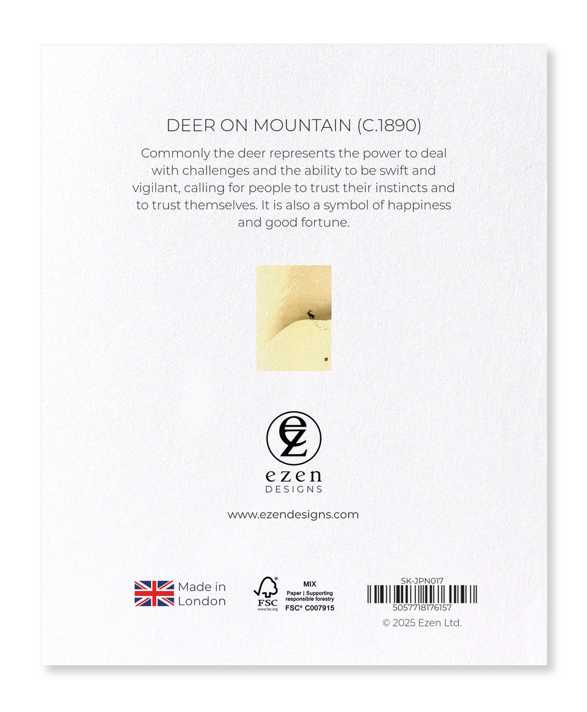 Ezen - Deer on mountain (c.1890) - Sticker Set