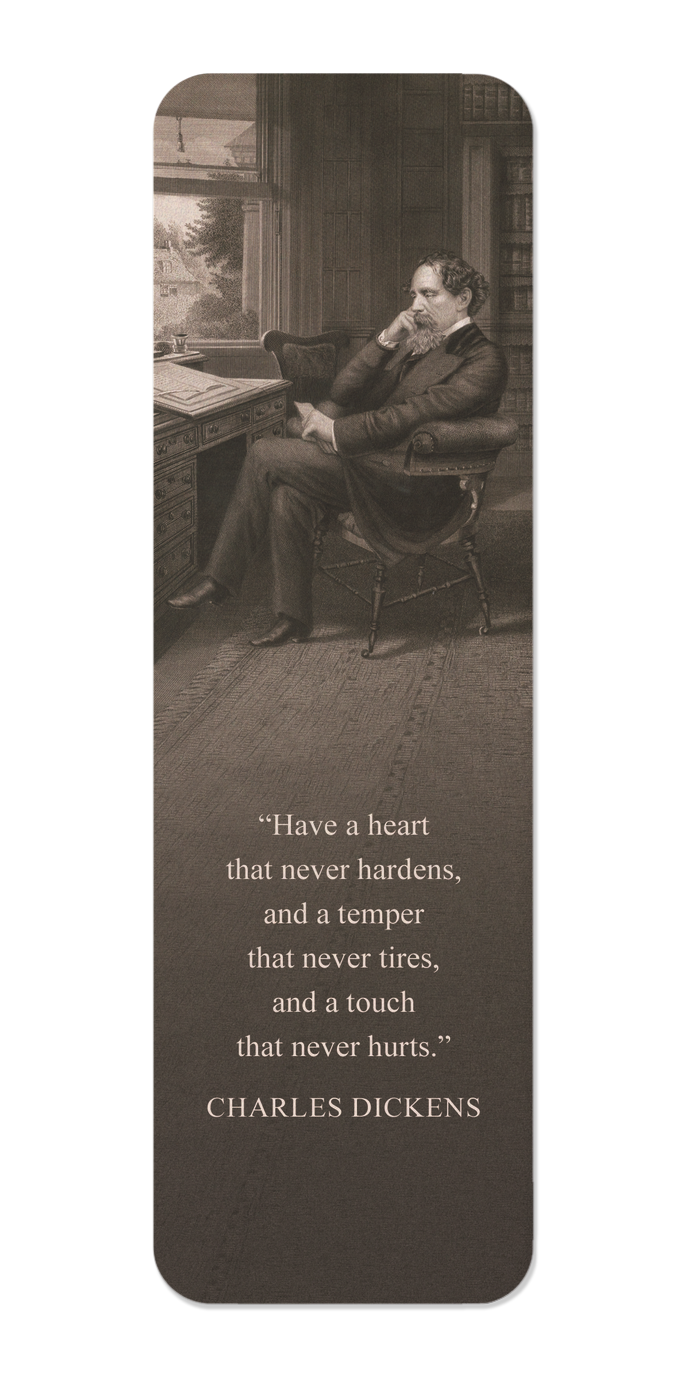 Ezen - Dickens At His Desk (1875) - Bookmark - Front