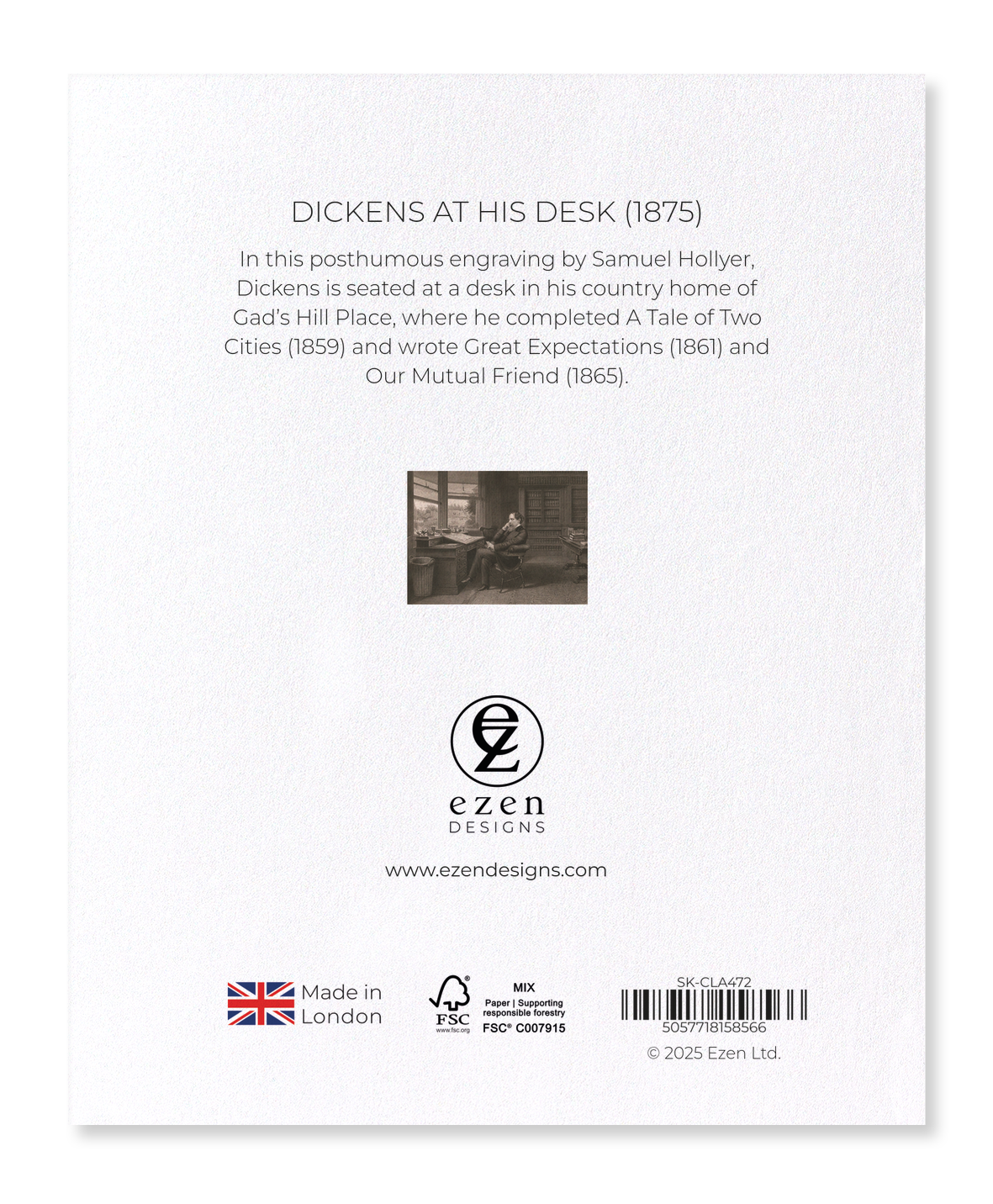 Ezen - Dickens At His Desk (1875) - Sticker Set