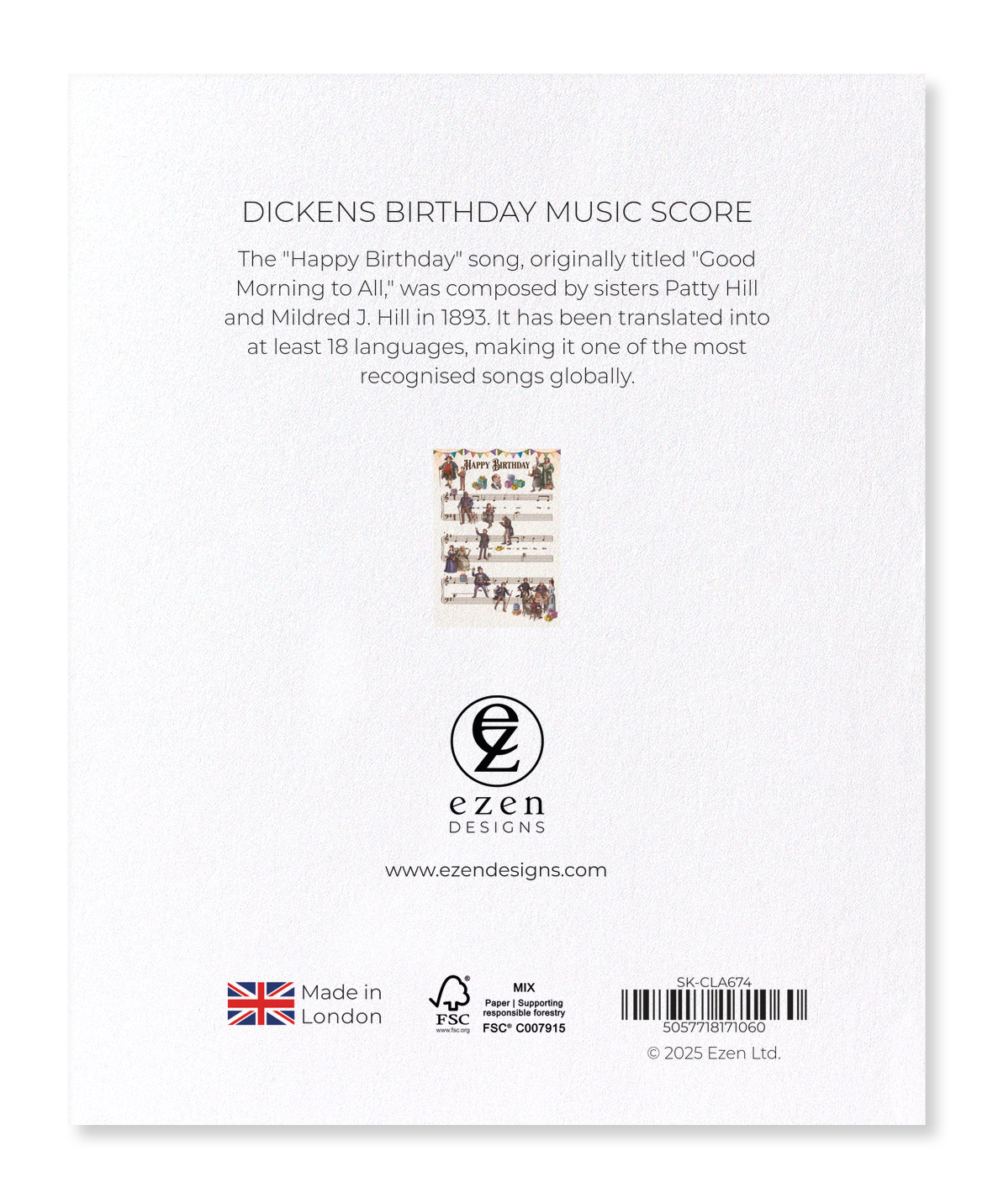 Ezen - Dickens birthday music score - Sticker Set