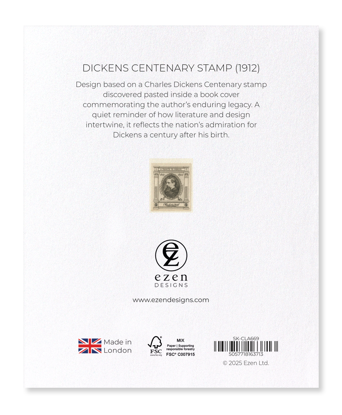 Ezen - Dickens Centenary Stamp (1912) - Sticker Set