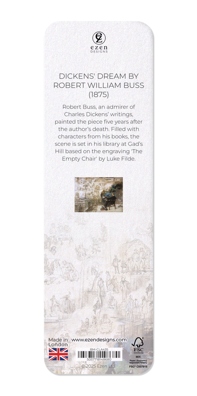 Ezen - Dickens' Dream by Robert William Buss (1875) - Bookmark - Back