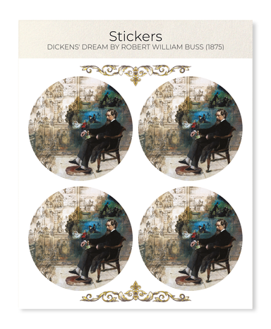 Ezen - Dickens' Dream by Robert William Buss (1875) - Sticker Set