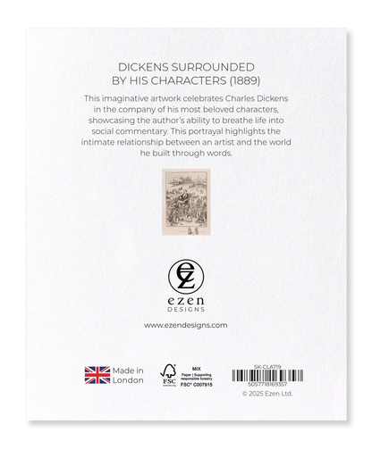 Ezen - Dickens surrounded by his characters (1889) - Sticker Set