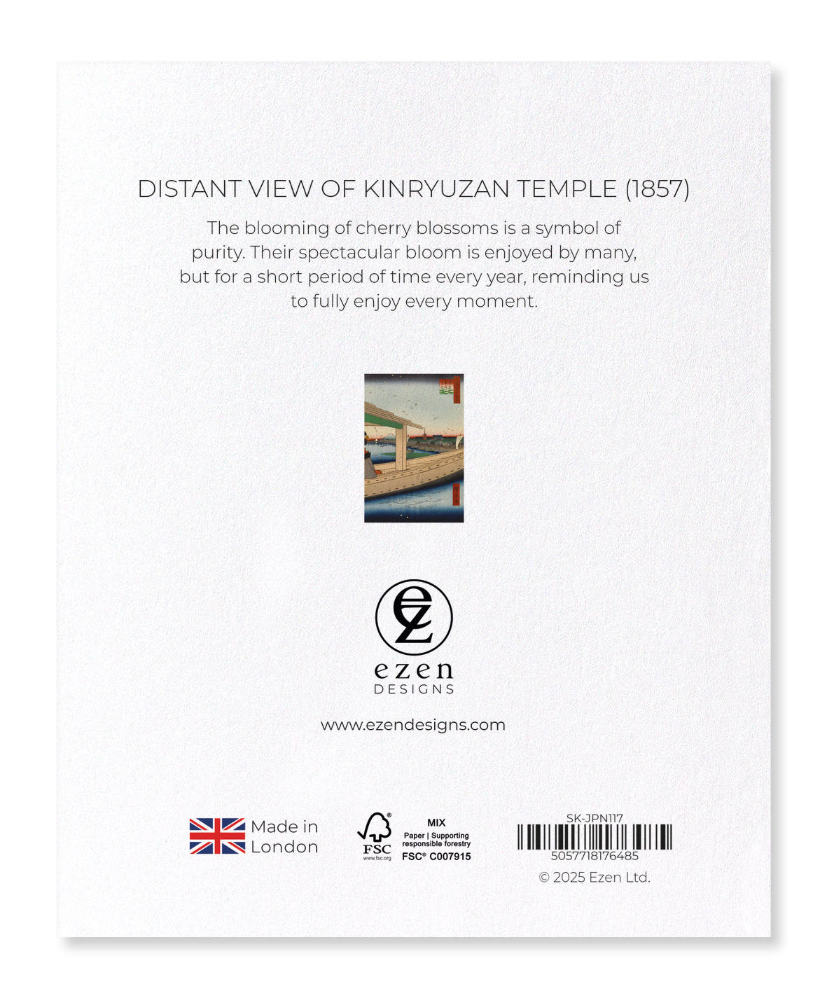 Ezen - Distant View of Kinryuzan Temple (1857) - Sticker Set