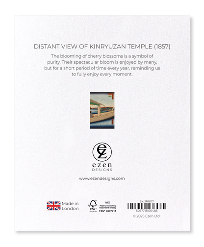 Ezen - Distant View of Kinryuzan Temple (1857) - Sticker Set
