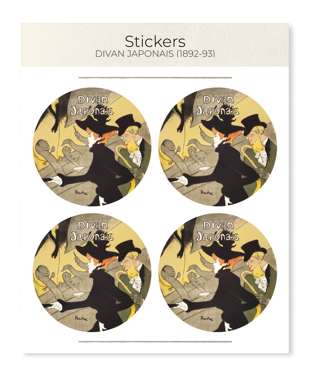 Ezen - Divan Japonais (1892-93) - Sticker Set