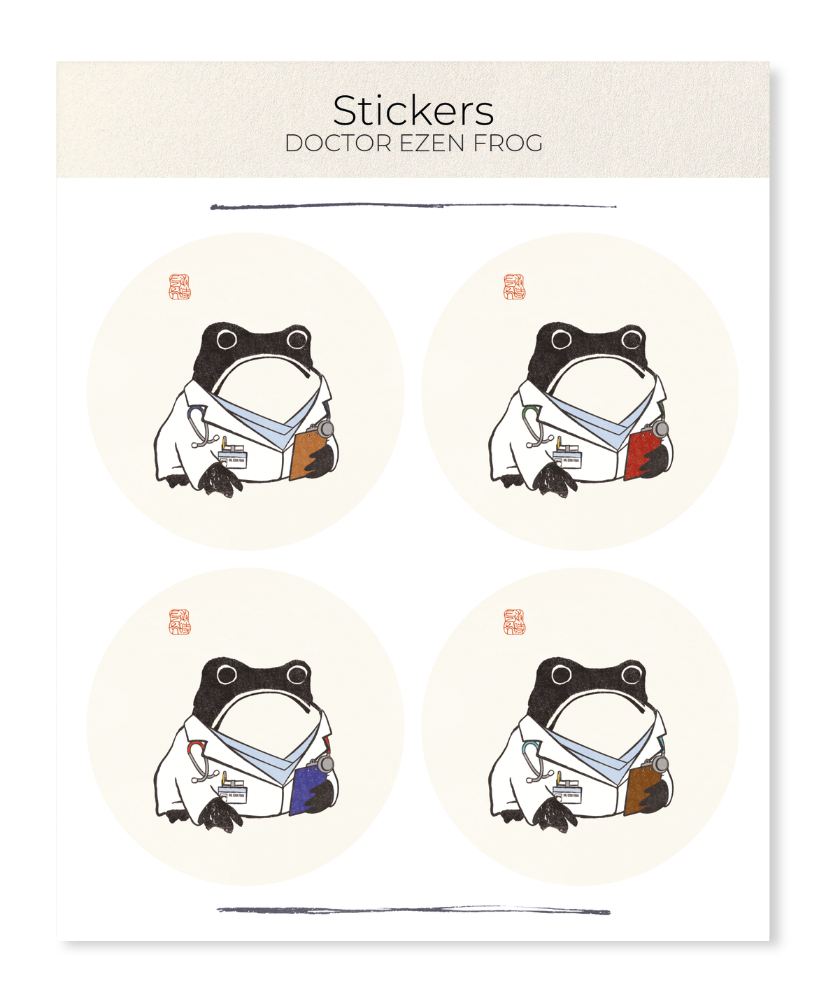 Ezen - Doctor Ezen frog - Sticker Set