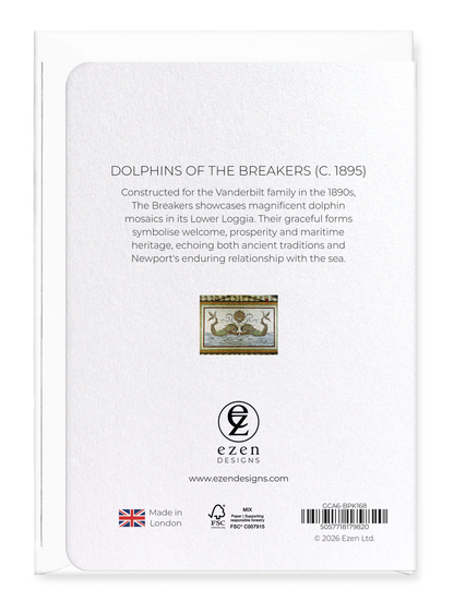 Ezen - Dolphins of The Breakers (c. 1895) - Greeting Card - Back