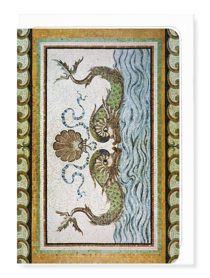 Ezen - Dolphins of The Breakers (c. 1895) - Greeting Card - Front