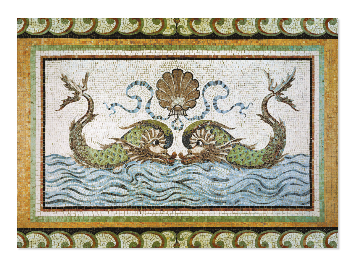 Ezen - Dolphins of The Breakers (c. 1895) - Postcard - Front