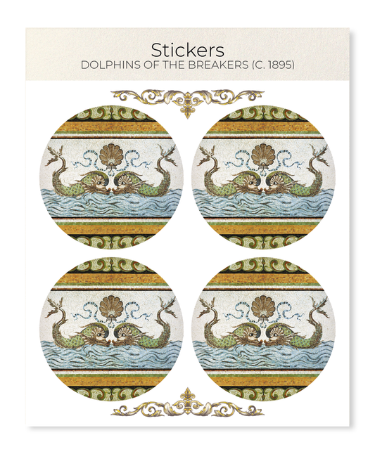 Ezen - Dolphins of The Breakers (c. 1895) - Sticker Set
