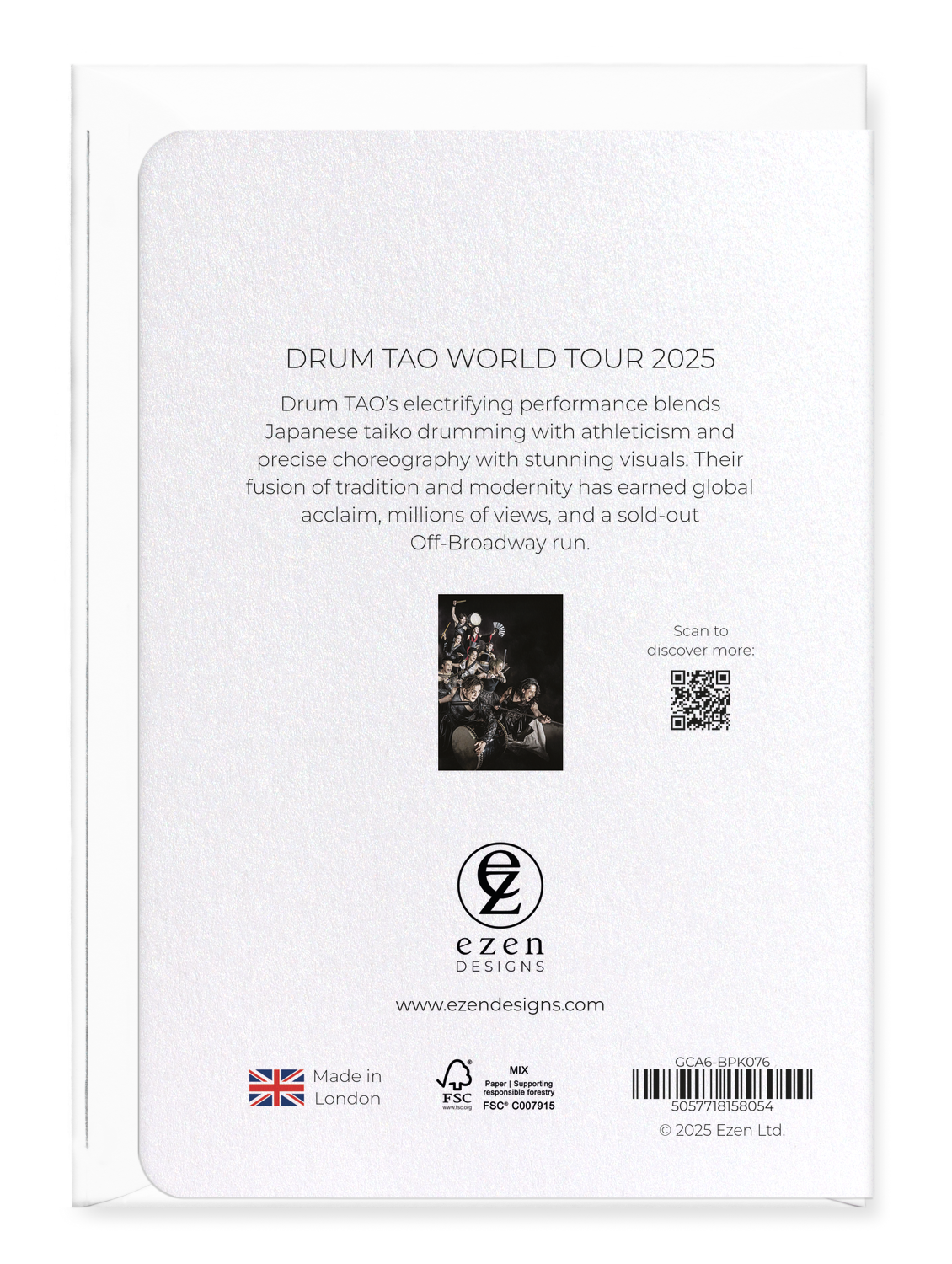Ezen - Drum Tao World Tour 2025 - Greeting Card - Back