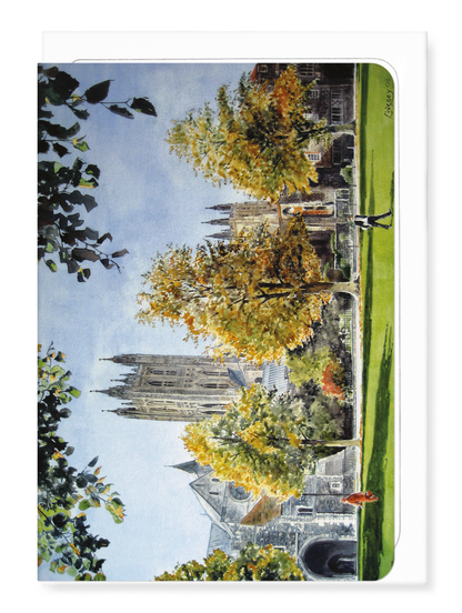 Ezen - Early shades of Autumn in the green court, October (2008) - Greeting Card - Front