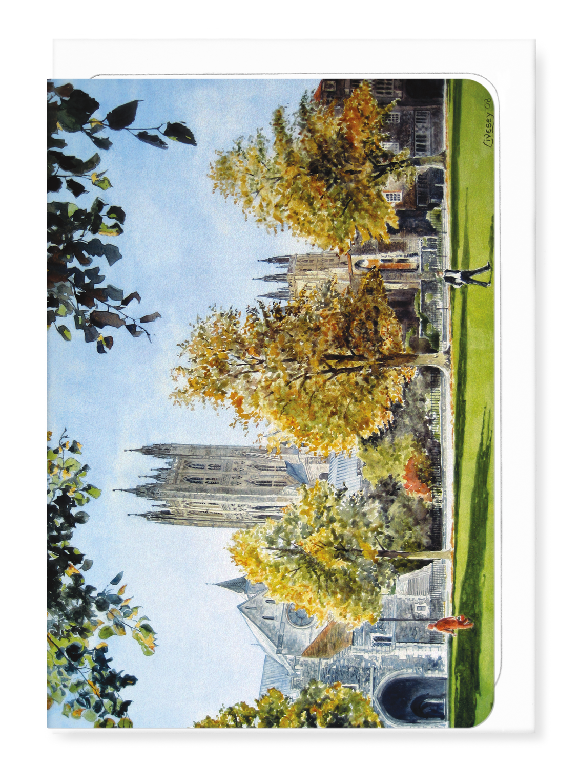 Ezen - Early shades of Autumn in the green court, October (2008) - Greeting Card - Front