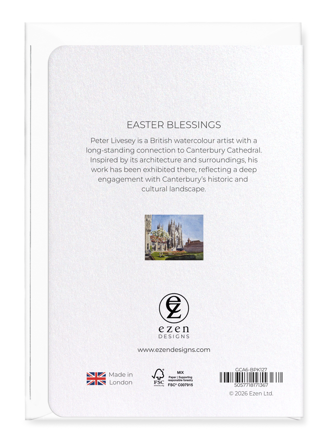 Ezen - Easter Blessings - Greeting Card - Back