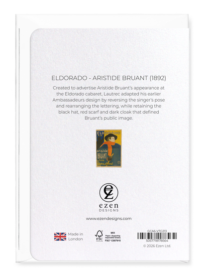 Ezen - Eldorado - Aristide Bruant (1892) - Greeting Card - Back
