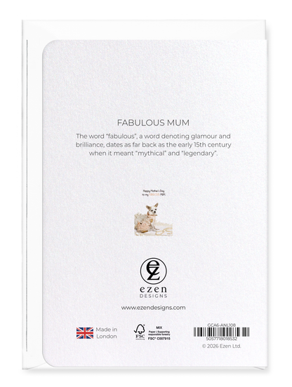 Ezen - Fabulous mum - Greeting Card - Back