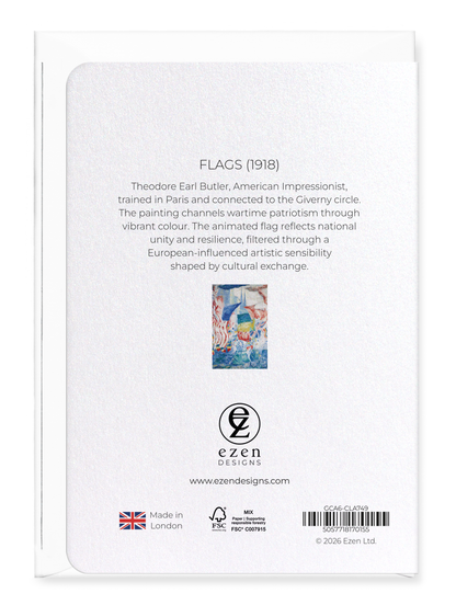 Ezen - Flags (1918) - Greeting Card - Back
