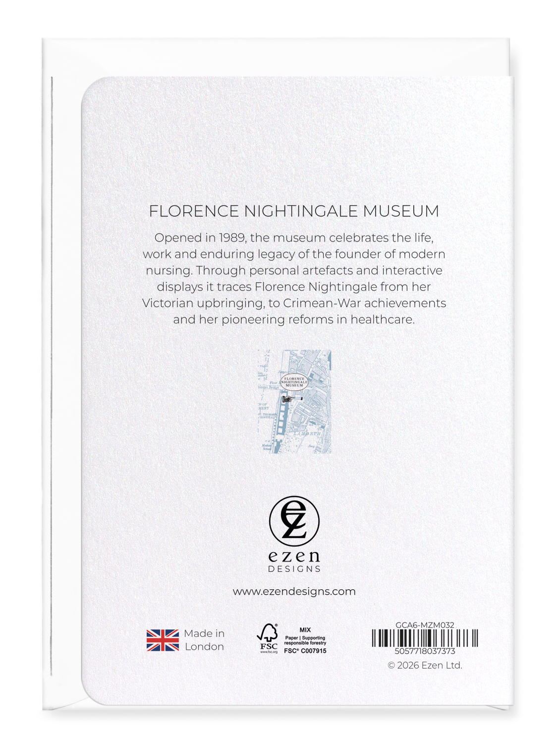 Ezen - Florence Nightingale museum - Greeting Card - Back