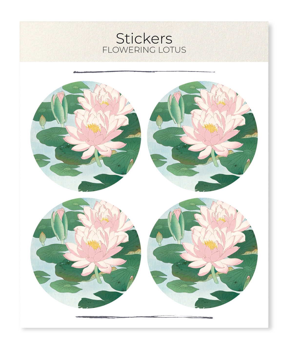 Ezen - Flowering lotus - Sticker Set