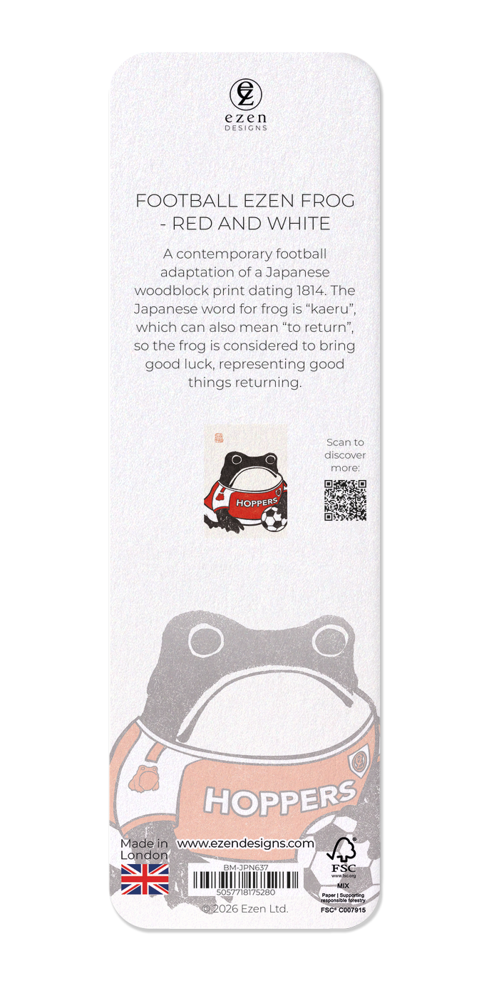 Ezen - Football Ezen Frog - Red and white - Bookmark - Back