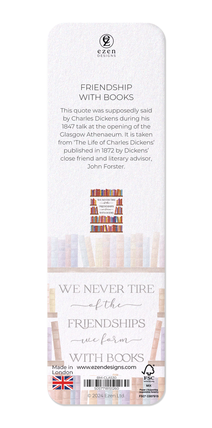Ezen - Friendship With Books - Bookmark - Back