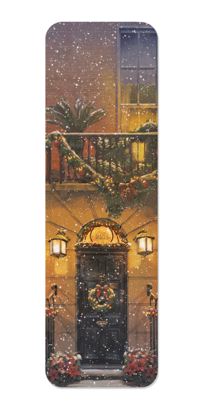 Ezen - Front Door of 221B Baker Street - Christmas Night - Bookmark - Front