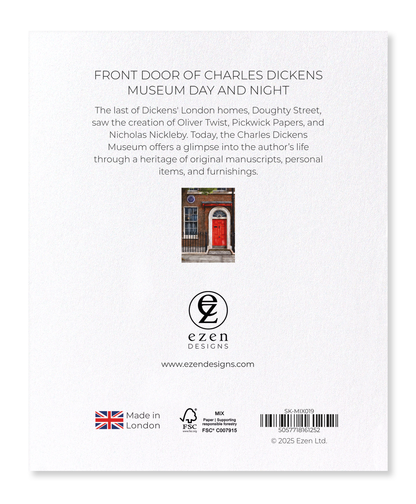 Ezen - Front Door of Charles Dickens Museum Day and Night - Sticker Set