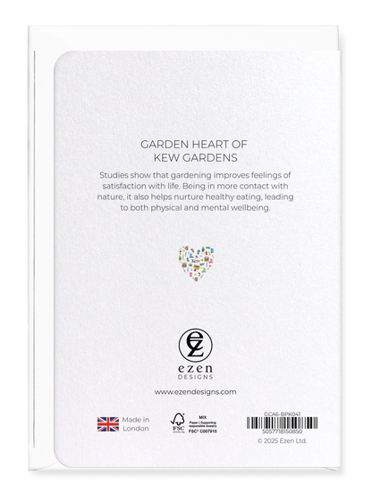 Ezen - Garden Heart of Kew Gardens - Greeting Card - Back