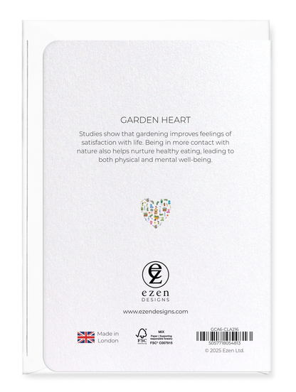 Ezen - Garden heart - Greeting Card - Back
